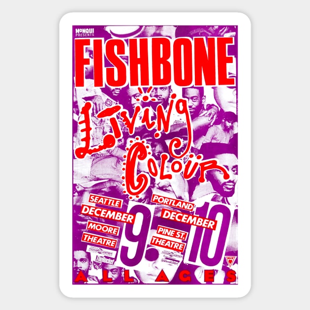 Fishbone x Living Colour (1990) Sticker by Scum & Villainy